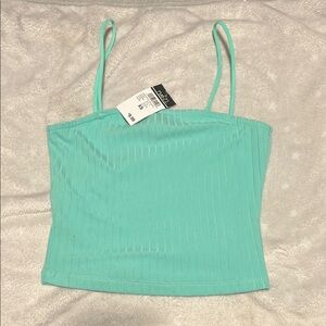 Mint Green Ribbed Cami Top